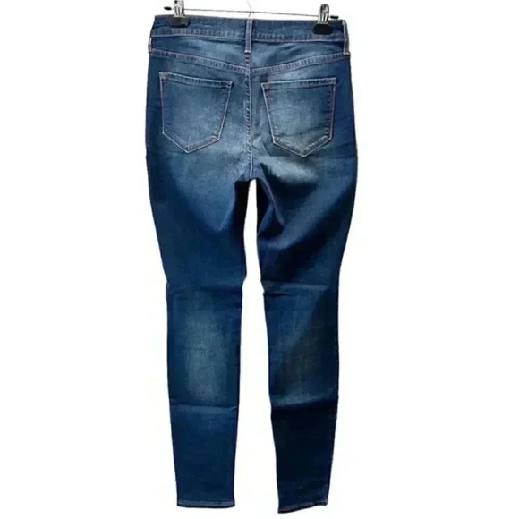 Old Navy Rockstar Skinny Jeans Distressed Denim Mid  Rise Blue Size 2/26 - Picture 4 of 16